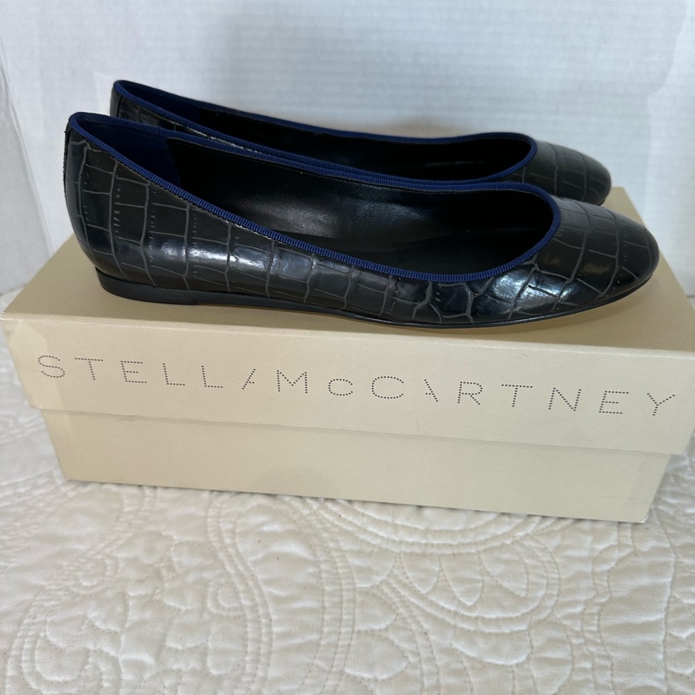 PRICE REDUCED!  Stella McCartney Blue Ballet Flats Size 8 (38 EU) - Picture 7 of 10
